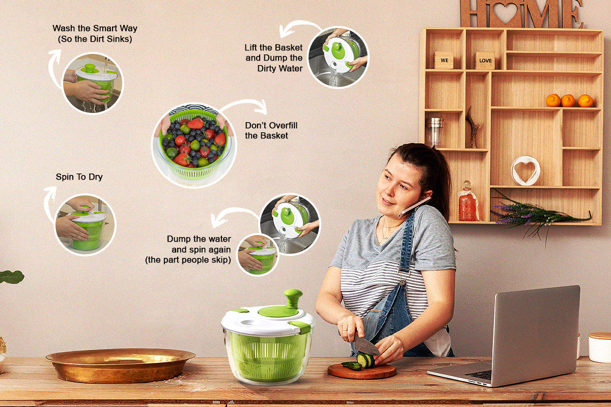 How to Use a Salad Spinner Properly in 5 Simple Steps - DoubleWave