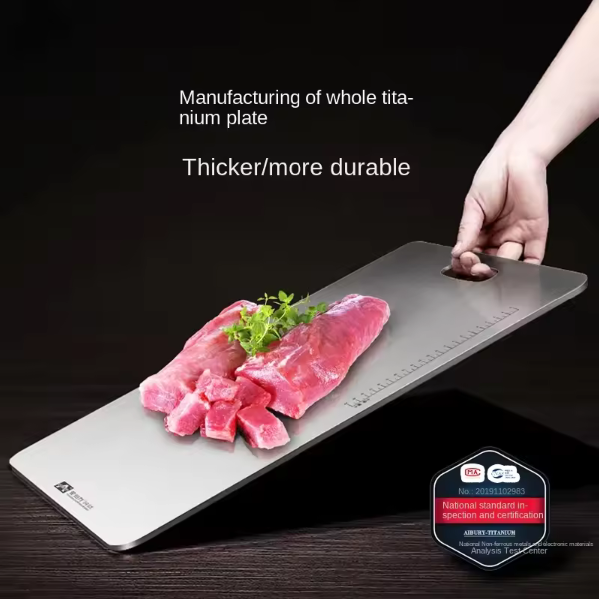 Titanium Cutting Board – Double-Sided, Food-Grade, Anti-Rust Surface