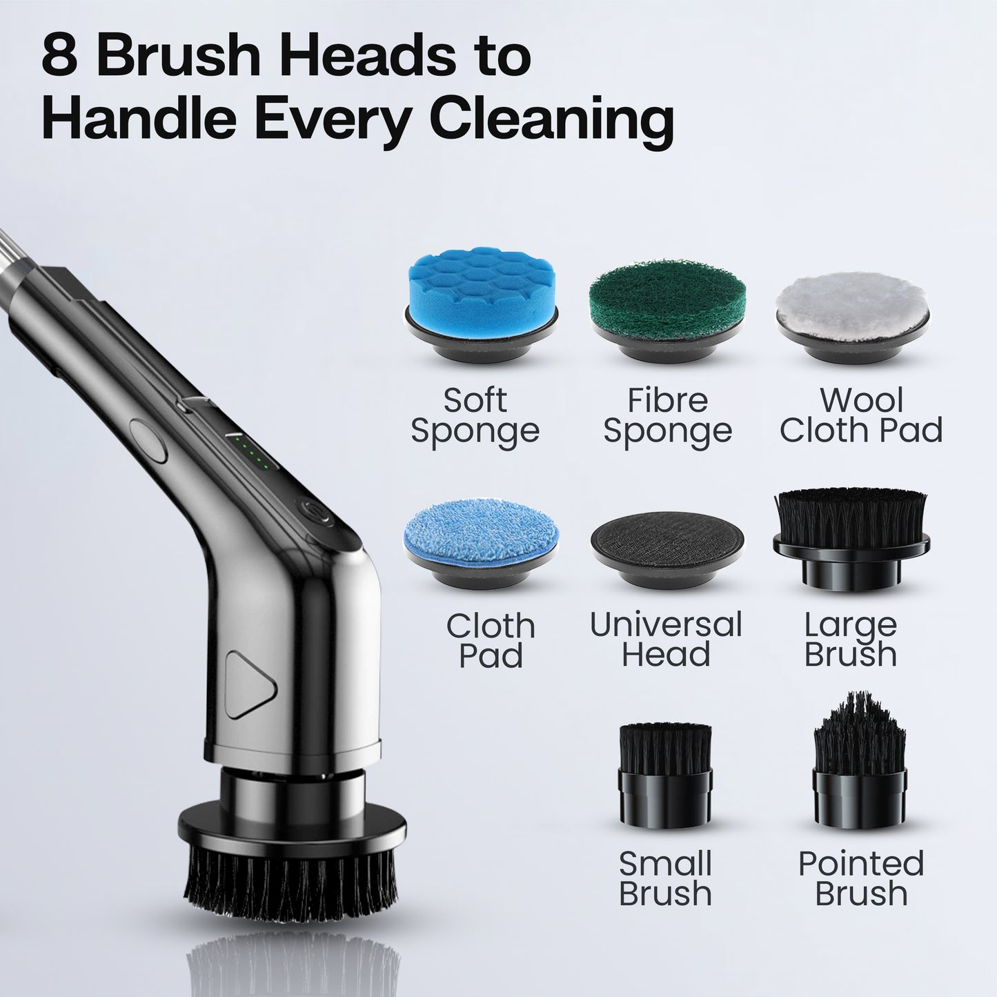 Electric Spin Scrubber 8-in-1 Model – Rechargeable Cleaning Brush