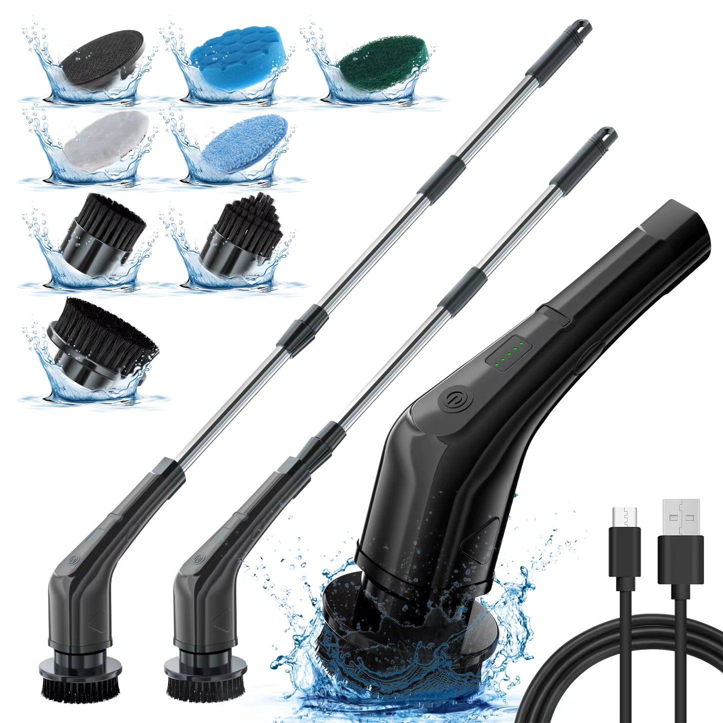 Electric Spin Scrubber 8-in-1 Model – Rechargeable Cleaning Brush