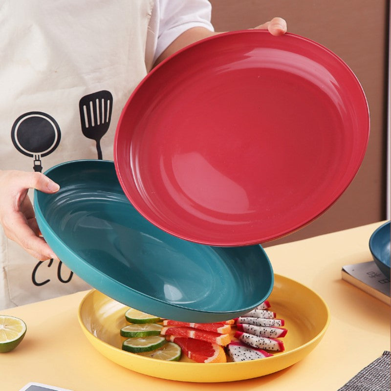 11-Inch, 4-Piece Unique Microwaveable Dinner Plates - Dishwasher & Microwave Safe - Easy To Clean - BPA-Free