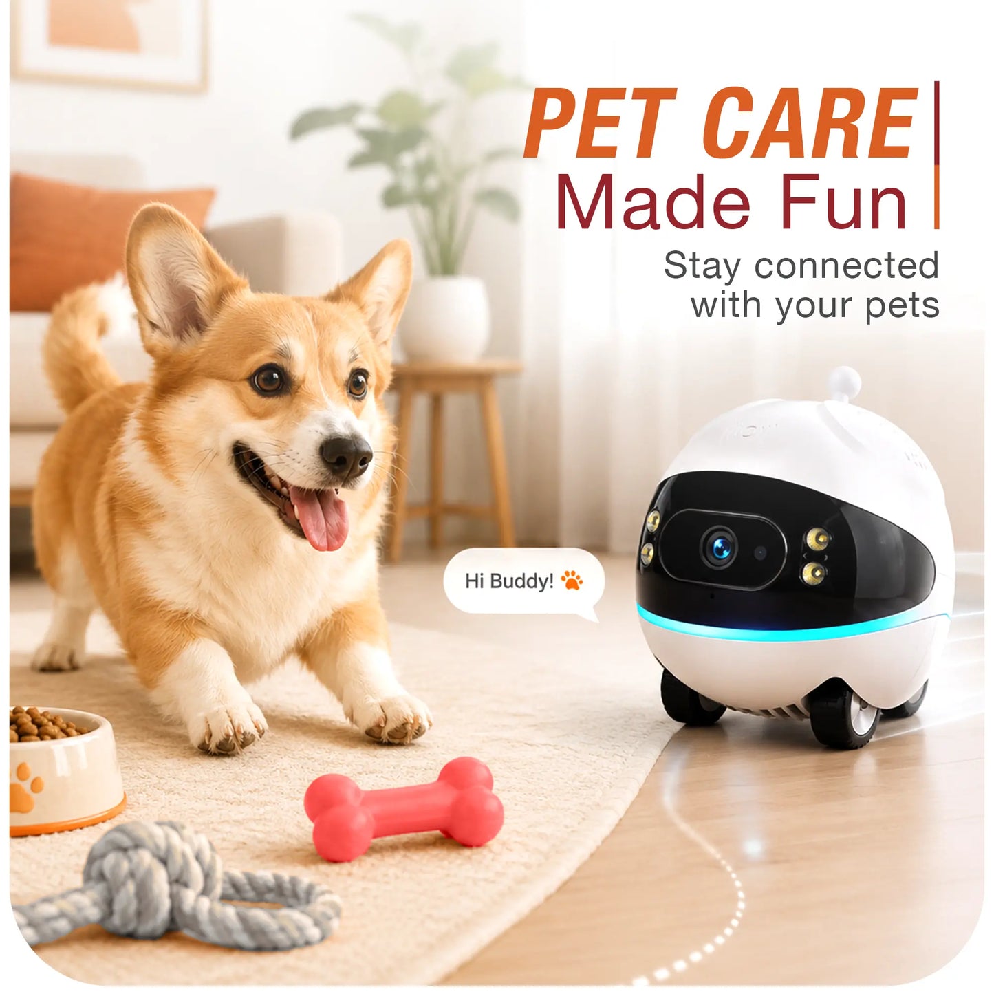 Interactive Pet Companion Robot | Smart Pet Camera