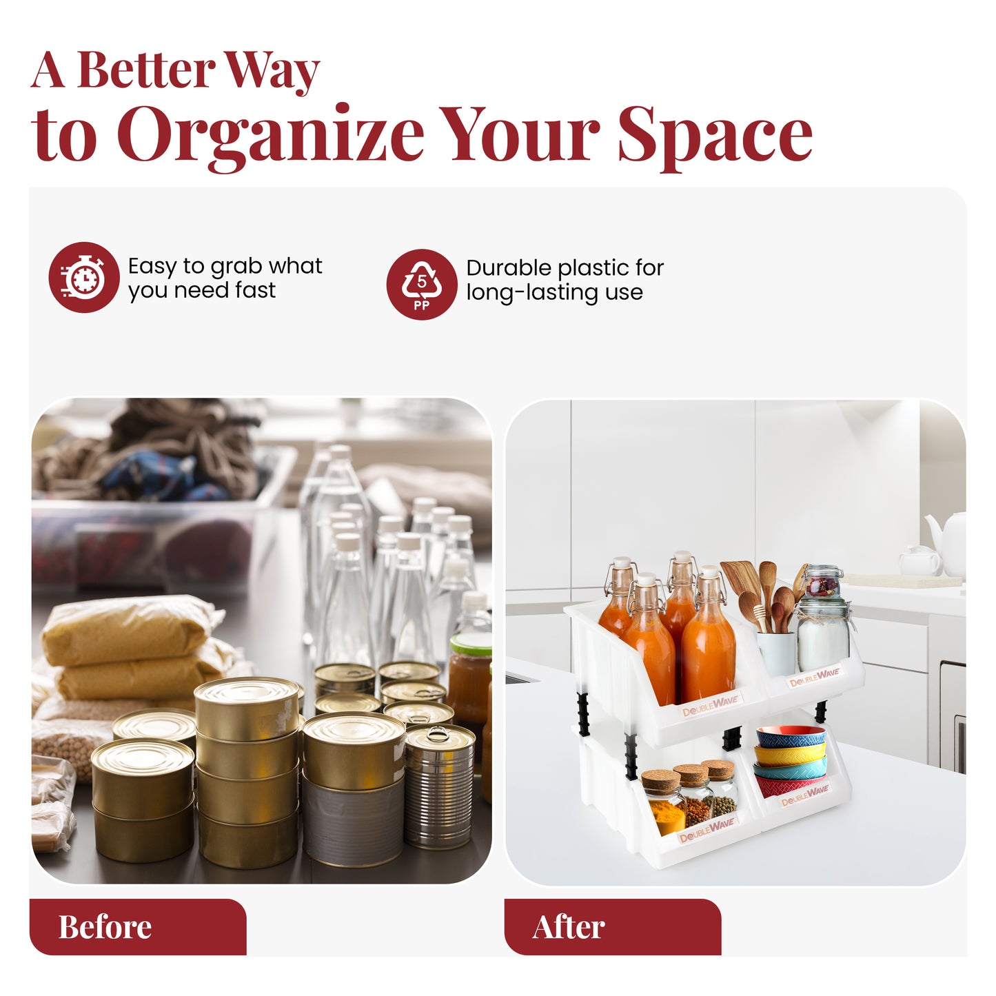 clear plastic stackable storage bins