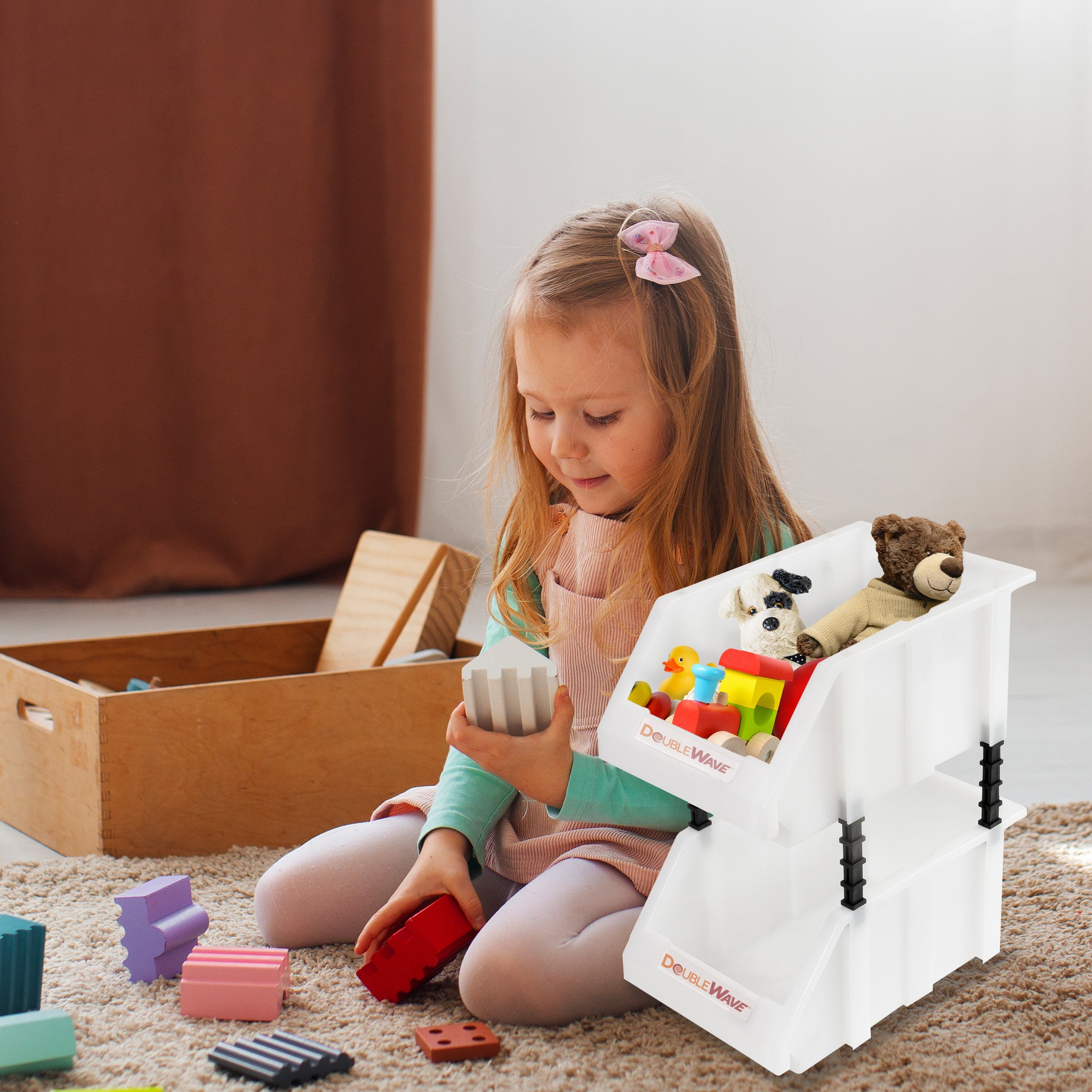 plastic shelf storage bins