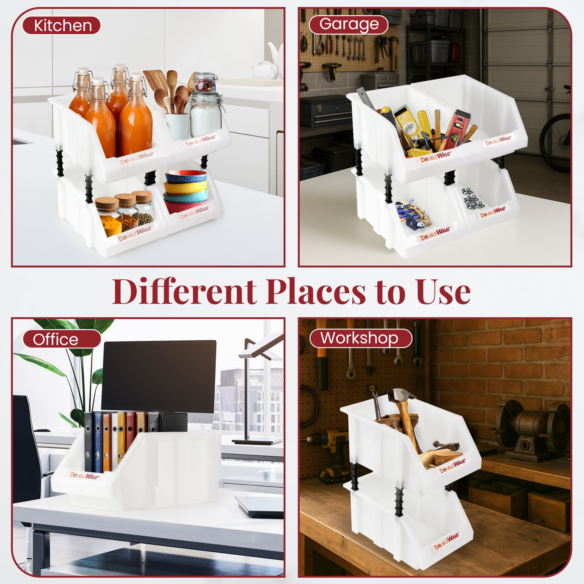 plastic stackable bins