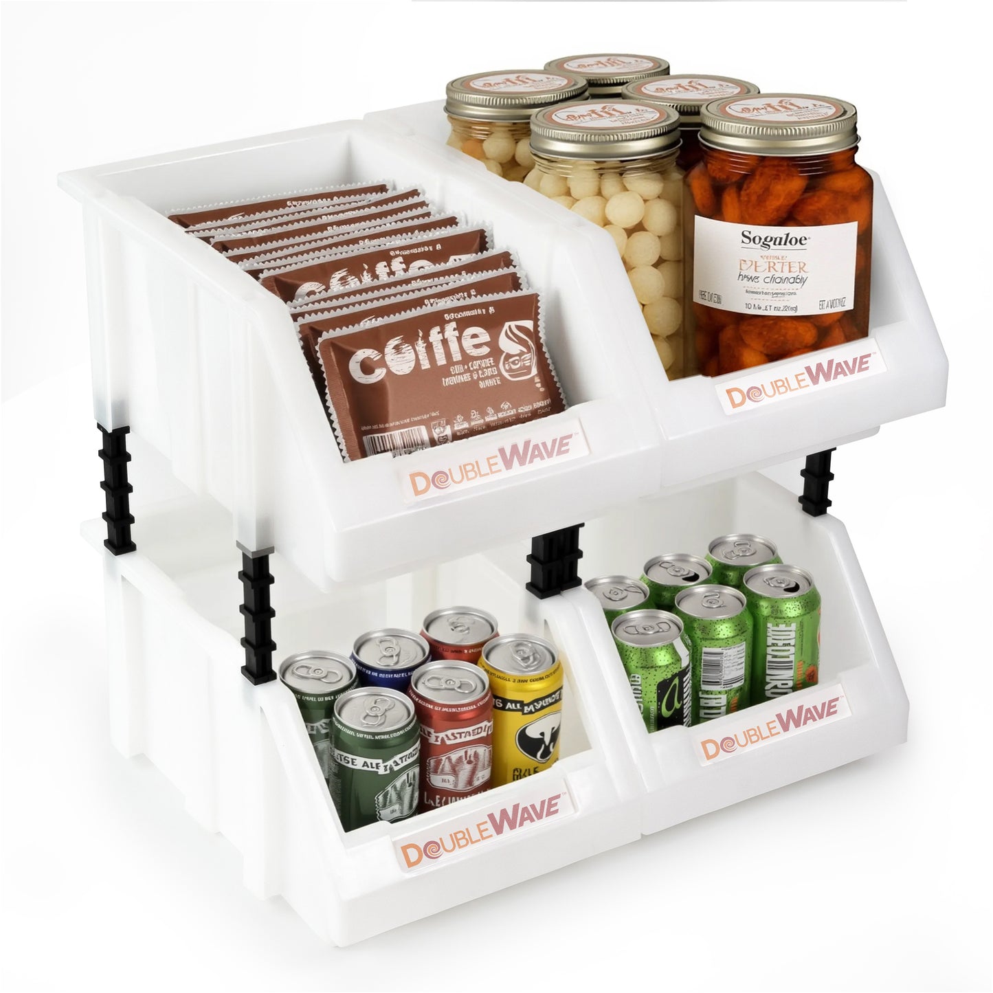 stackable plastic storage bins