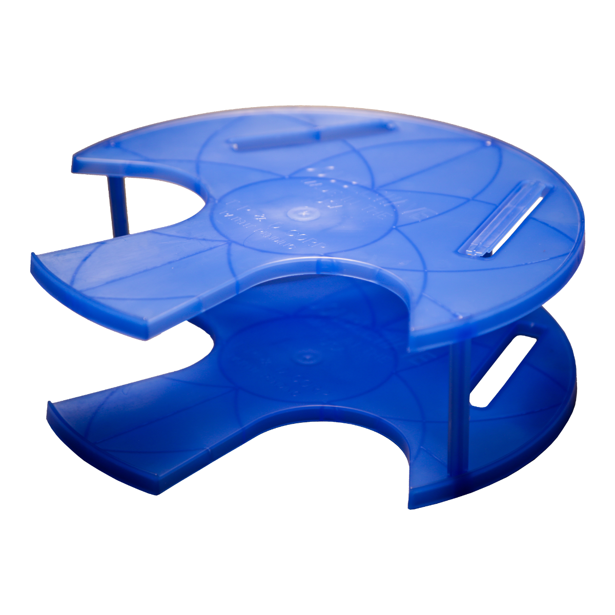 DoubleWave two tiered stand for microwaving two plates at the same time, original size in blue color