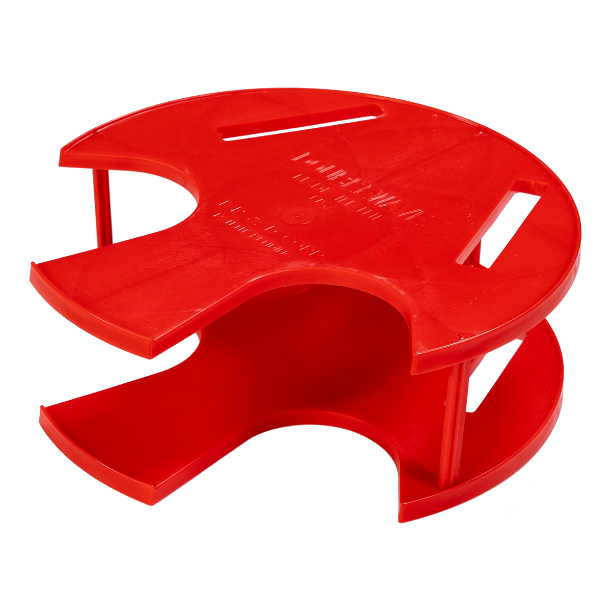 DoubleWave two tiered stand for microwaving two plates at the same time, original size in red color