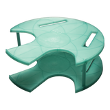 DoubleWave two tiered stand for microwaving two plates at the same time, original size in teal color