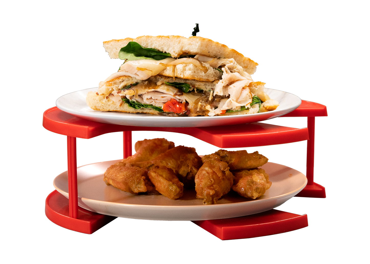 The DoubleWave™ Microwave Plate Stacker (Mini) (10.5 Inch) BPA-free & Dishwasher-safe