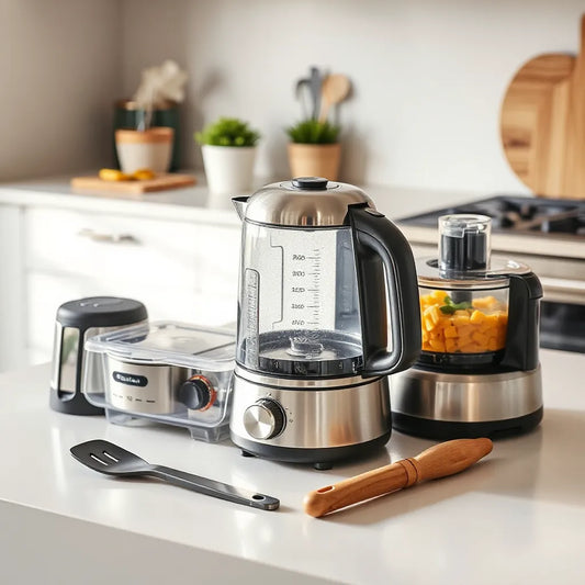 Modern kitchen counter with user-friendly appliances for easy meal prep and simple controls