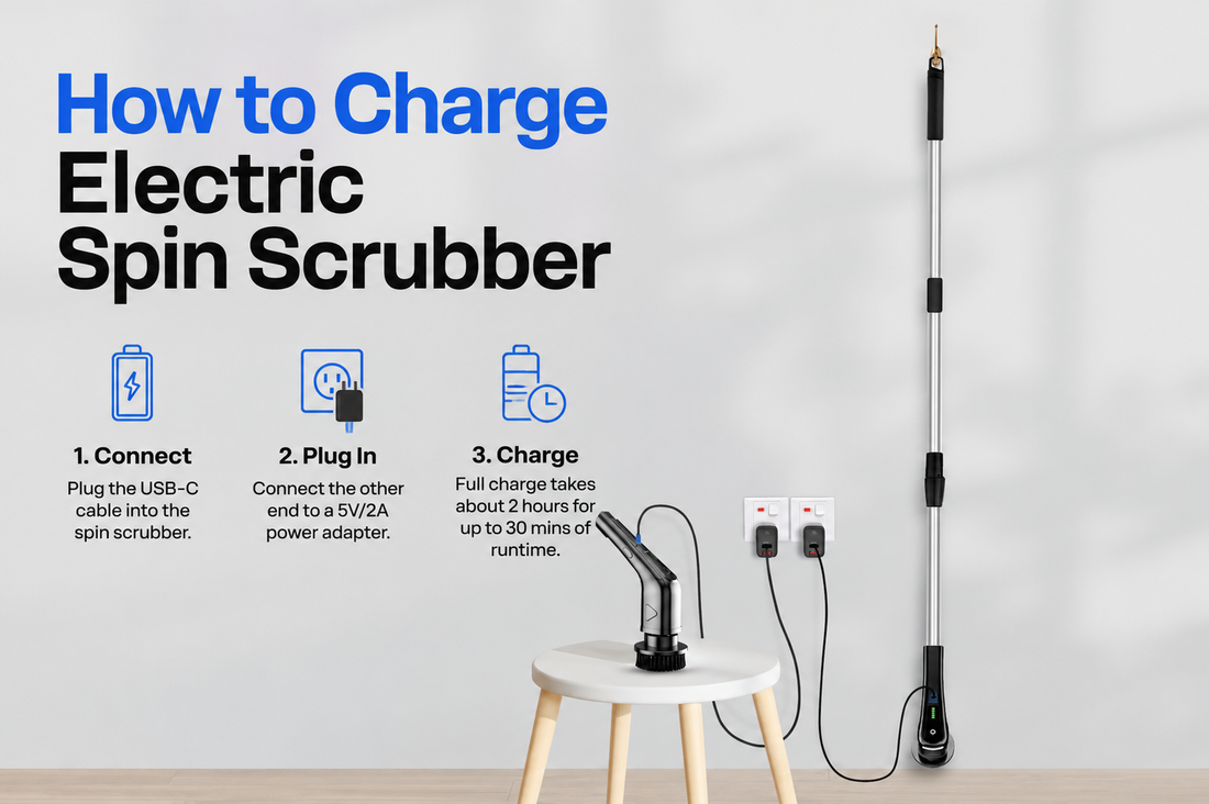 How to Charge Electric Spin Scrubber