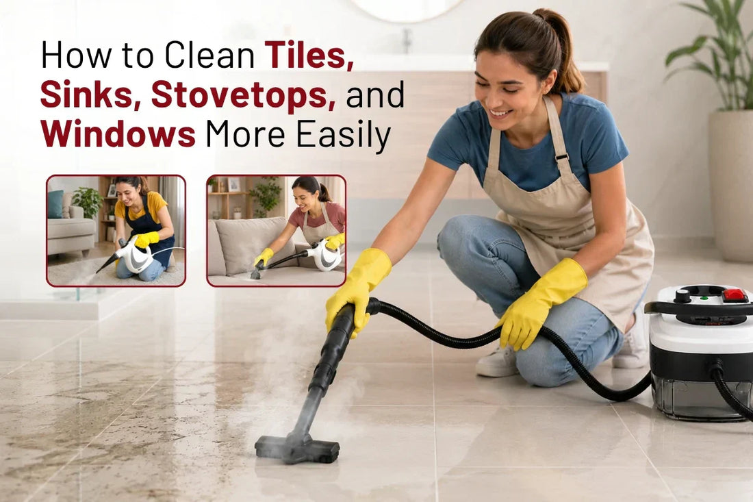 How to Clean Tiles, Sinks, Stovetops, and Windows More Easily