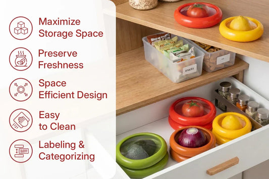 Kitchen with Silicone Storage Boxes