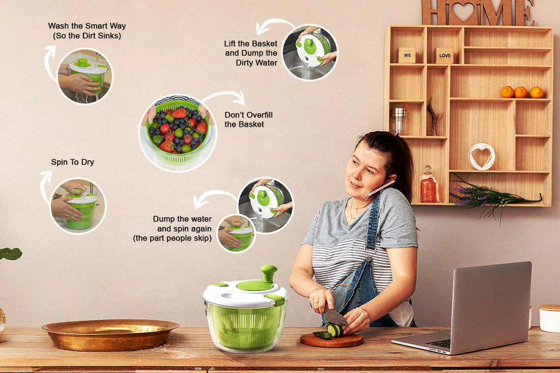 How to Use a Salad Spinner properly