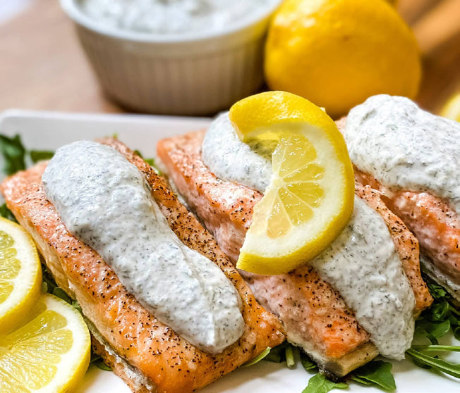 MICROWAVE SALMON WITH LEMONDILL SAUCE DoubleWave