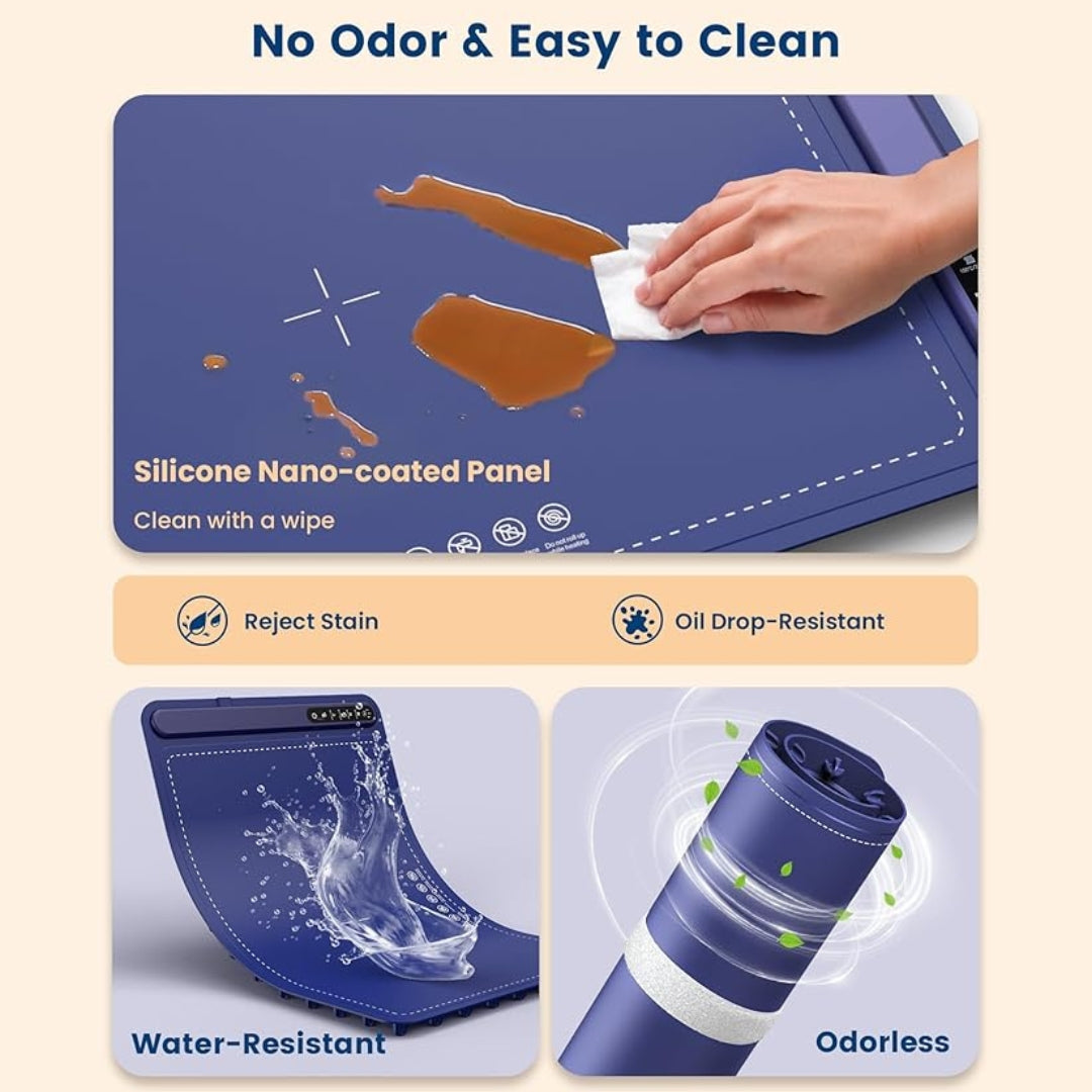 Foldable Electric Food Warmer Mat Silicone Food Warming Heater For Coffee Food Plate Warming Tray Dining Table Fast Heating Mat
