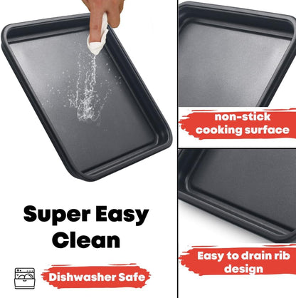 11" Microwave Bacon Tray | Large, Coated & Non-Stick | Crisp Bacon, Turkey, Pizza, Sausages & Fries | Dishwasher-Safe