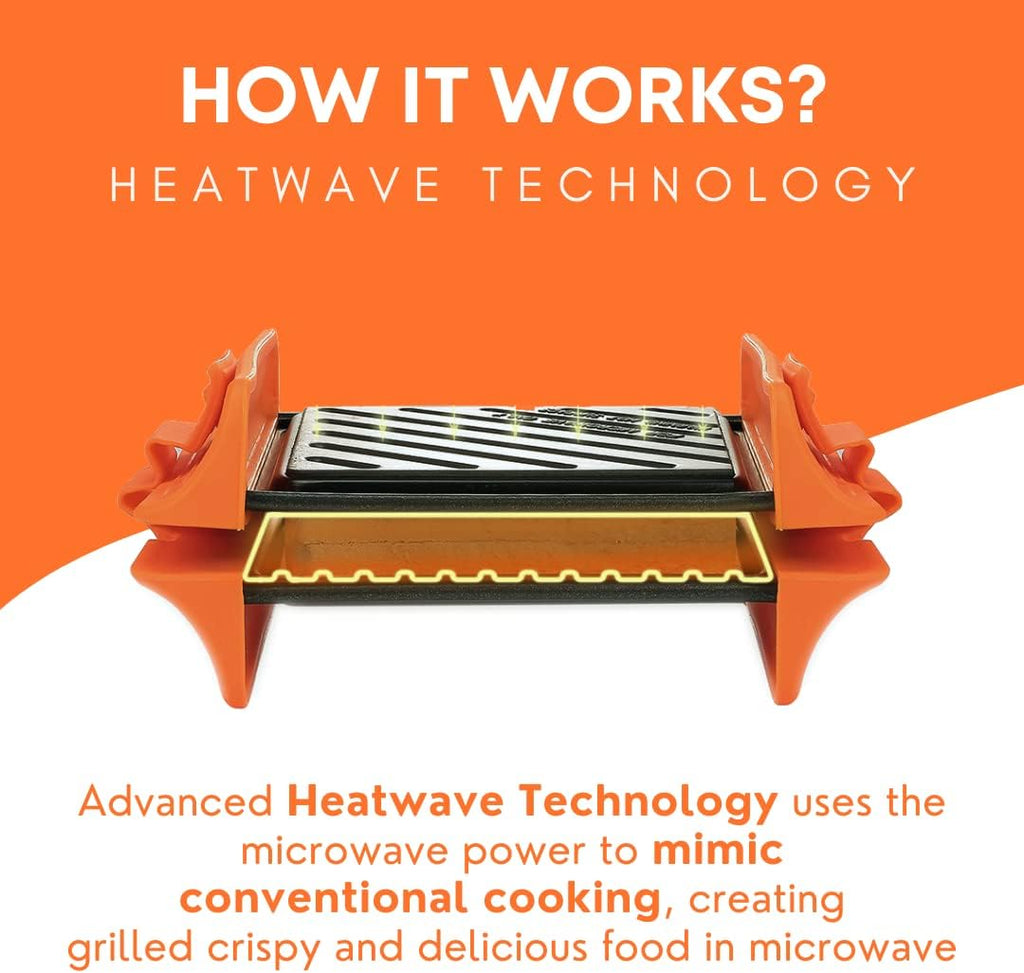 Microwave Sandwich Maker | Panini Press Sandwich Maker | Microwave Grill Tray Crisper | Grill Fast and Dishwasher Safe