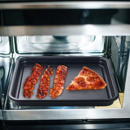 11" Microwave Bacon Tray | Large, Coated & Non-Stick | Crisp Bacon, Turkey, Pizza, Sausages & Fries | Dishwasher-Safe