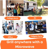 Microwave Sandwich Maker | Panini Press Sandwich Maker | Microwave Grill Tray Crisper | Grill Fast and Dishwasher Safe