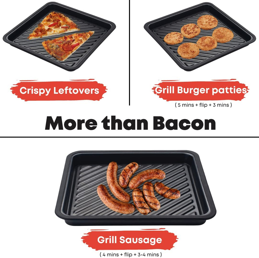 Bacon Tray Oven Grill Microwave Cooker Baking Pan Plastic Cooking Utensils  Kitchen Bakeware Plate
