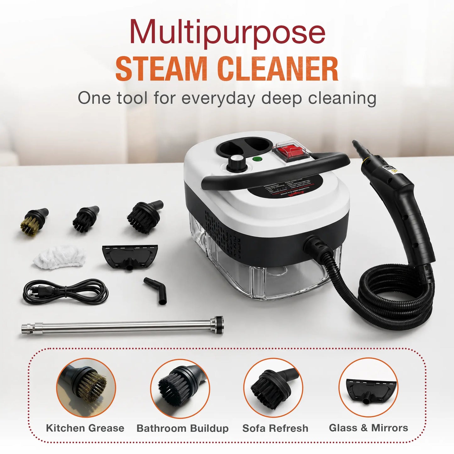Portable High-Temperature Steam Cleaner For Deep Home Cleaning