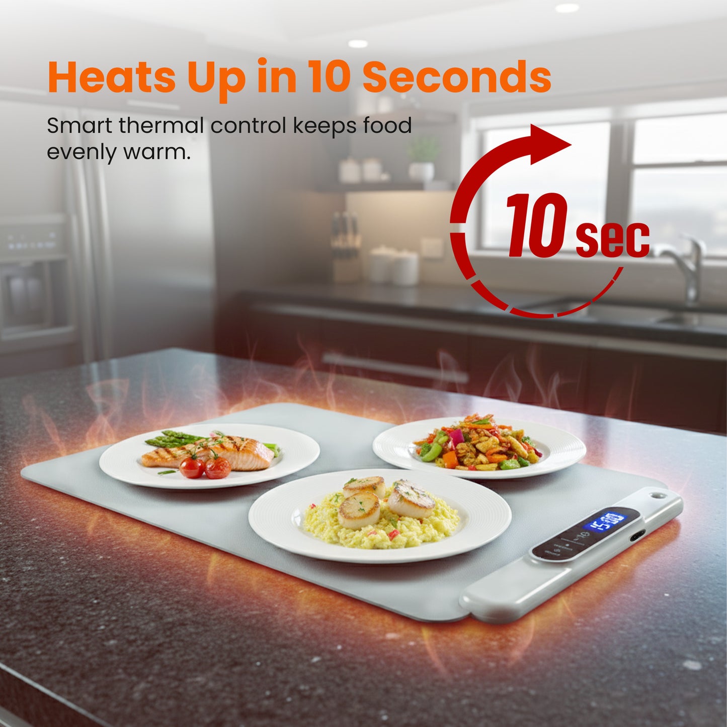DoubleWave Rollable Electric Food Warming Mat