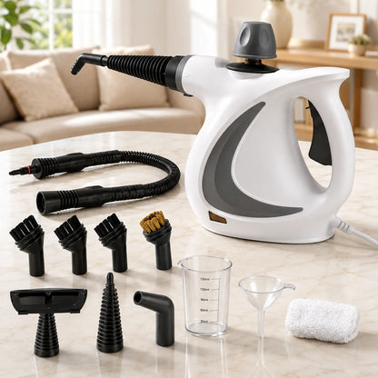 Handheld Steam Cleaner | Chemical-Free Multi-Surface Steamer (12-Piece Kit)