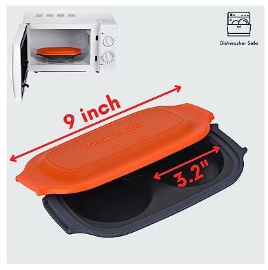 Microwave Splatter Cover Vented Glass Cover Splatter Guard Lid with Collapsible Silicone for Food As Pot Cover Plate Cover 10.5 inch for 6 7 8 9 10