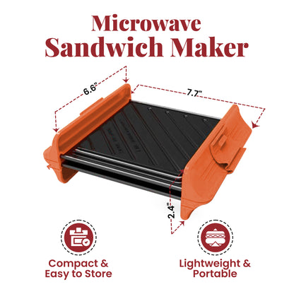 Microwave Toastie Maker & Grilled Cheese Sandwich Maker | Mini Sandwich Grill for Quick Snacks