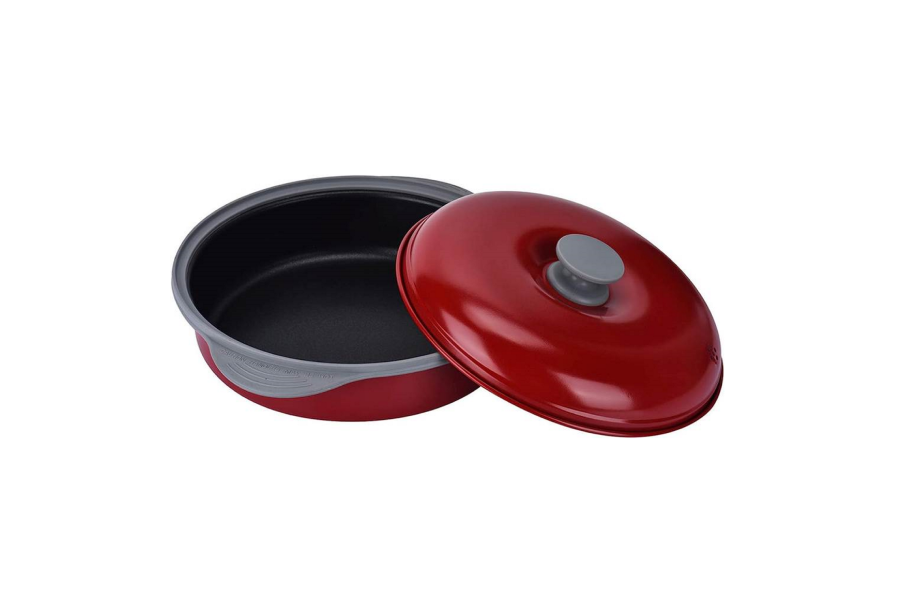 Microwave Frying Pan Skillet, Grill & Crisper Pan with Lid