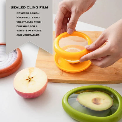 Transparent film sealed fruit preservation box, vegetable avocado lemon tomato preservation refrigerated sealed box