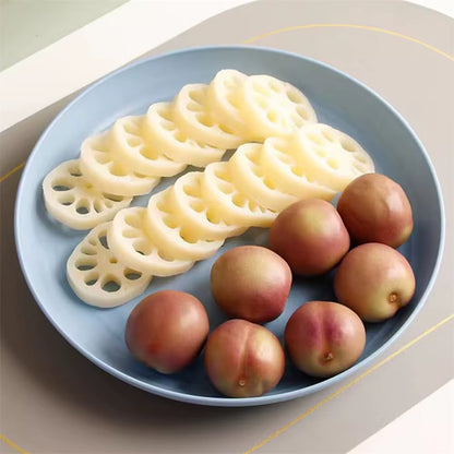 DoubleWave 8 inch Round Wheat Straw Plates (Set of 4) | Microwave Safe