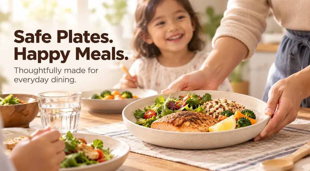 BPA-Free Wheat Straw Plates for Everyday Dining