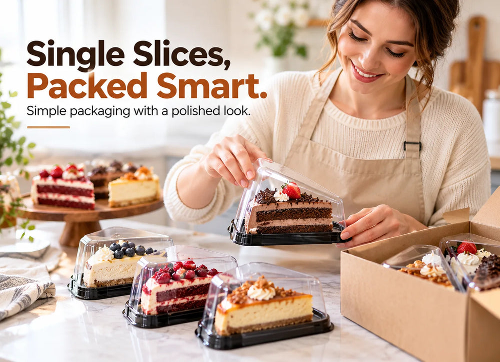 Slice Cake Containers for Bakeries, Parties, and Gifting