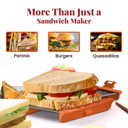 Microwave Toastie Maker & Grilled Cheese Sandwich Maker | Mini Sandwich Grill for Quick Snacks