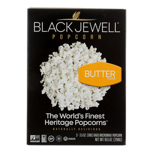 Black Jewell Microwave Popcorn - Butter - Case of 18 3.5 Oz. Bags