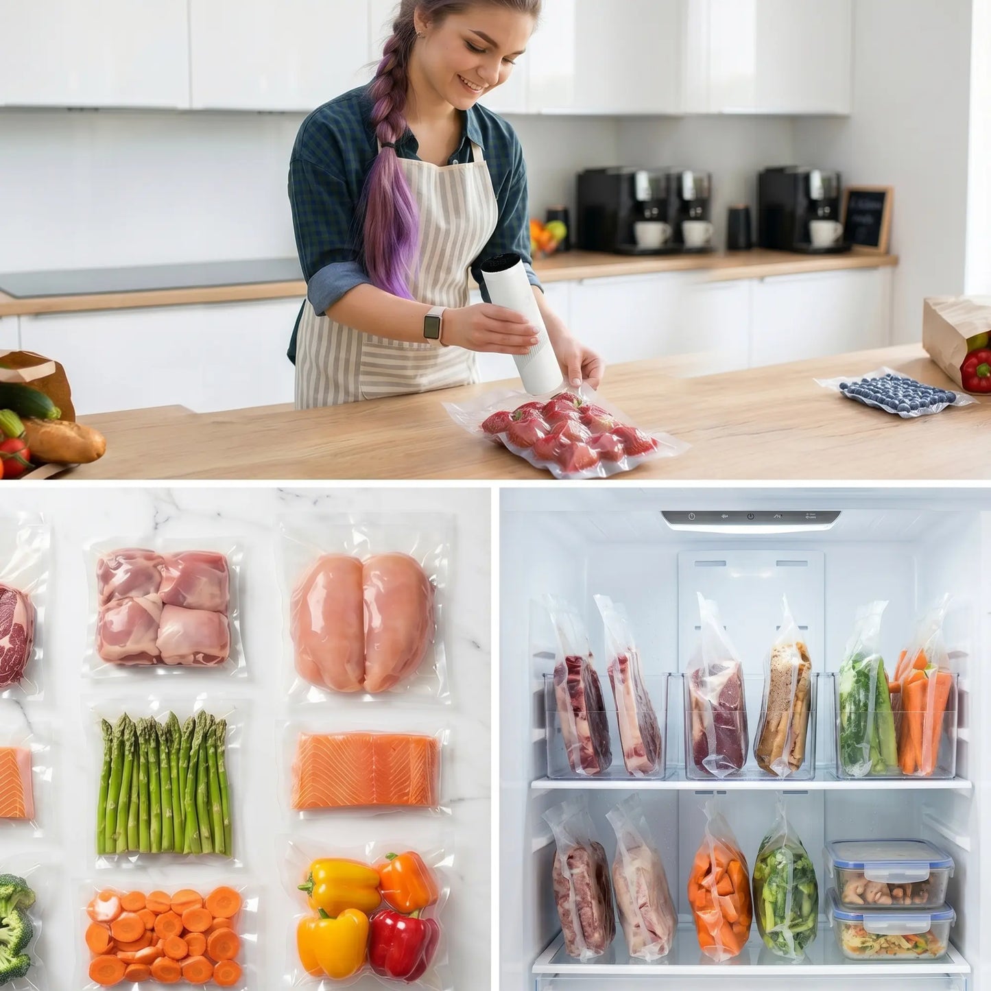 Portable USB Food Vacuum Sealer with 30 Free Bags