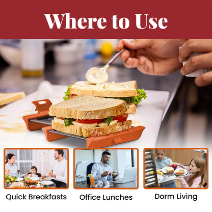 Microwave Toastie Maker & Grilled Cheese Sandwich Maker | Mini Sandwich Grill for Quick Snacks