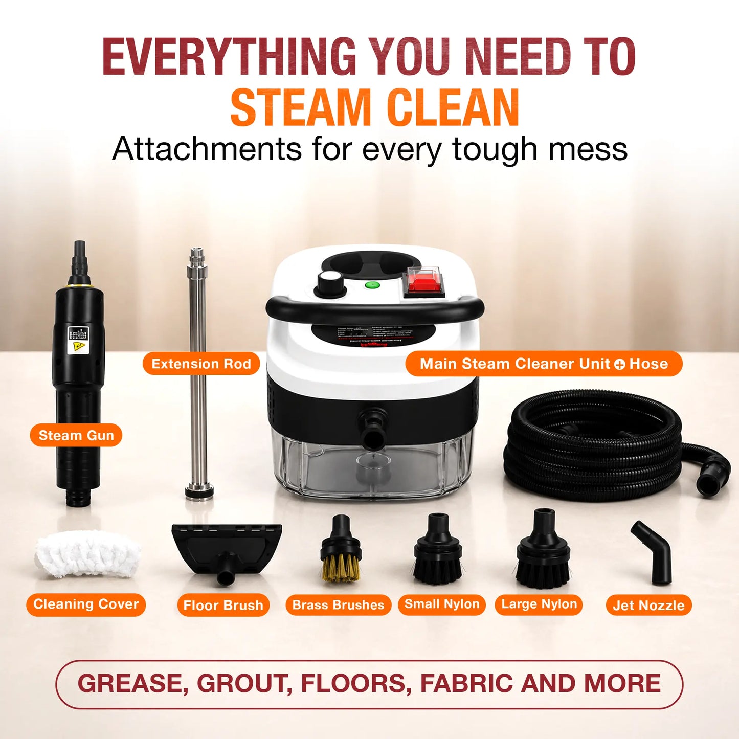 Portable High-Temperature Steam Cleaner For Deep Home Cleaning