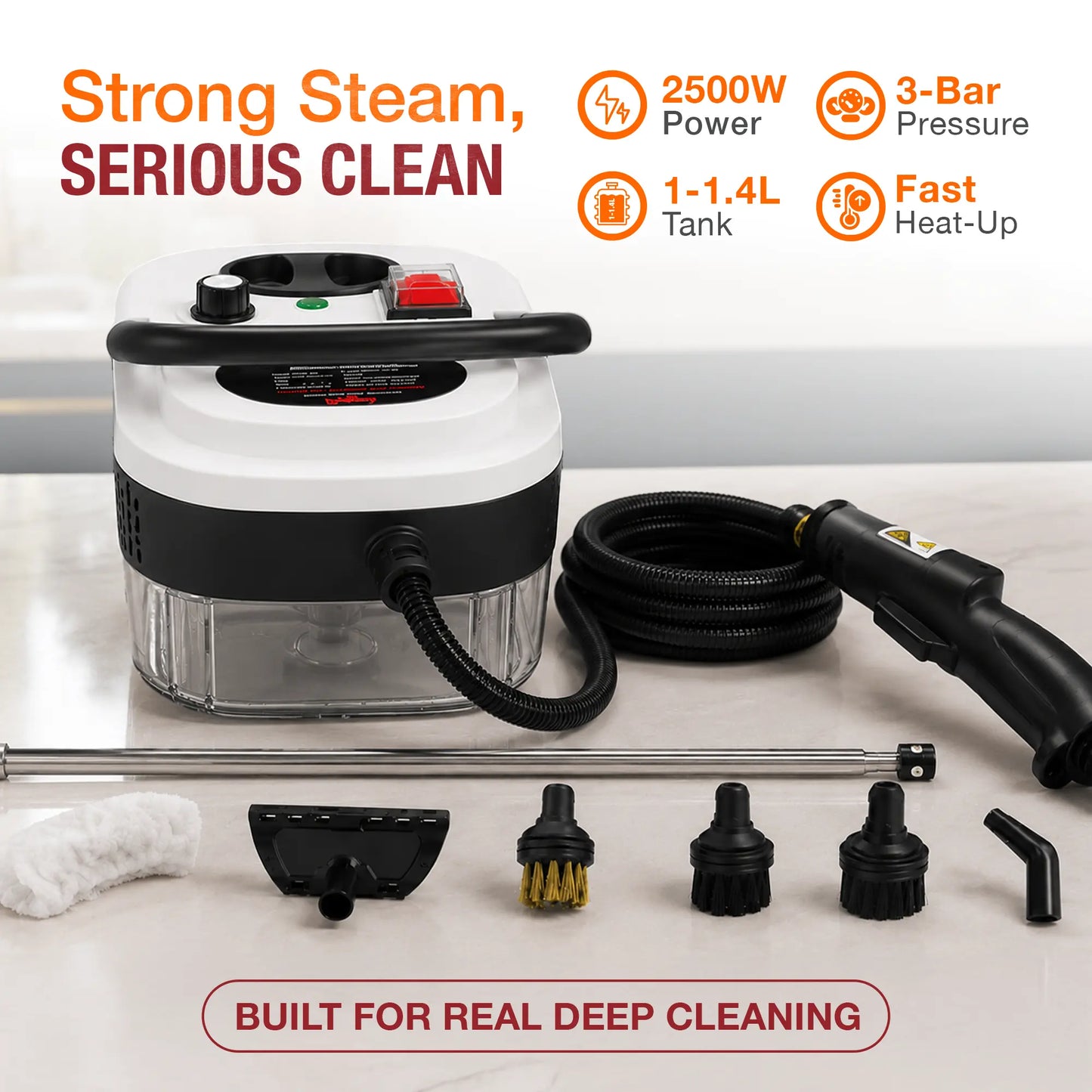 Portable High-Temperature Steam Cleaner For Deep Home Cleaning