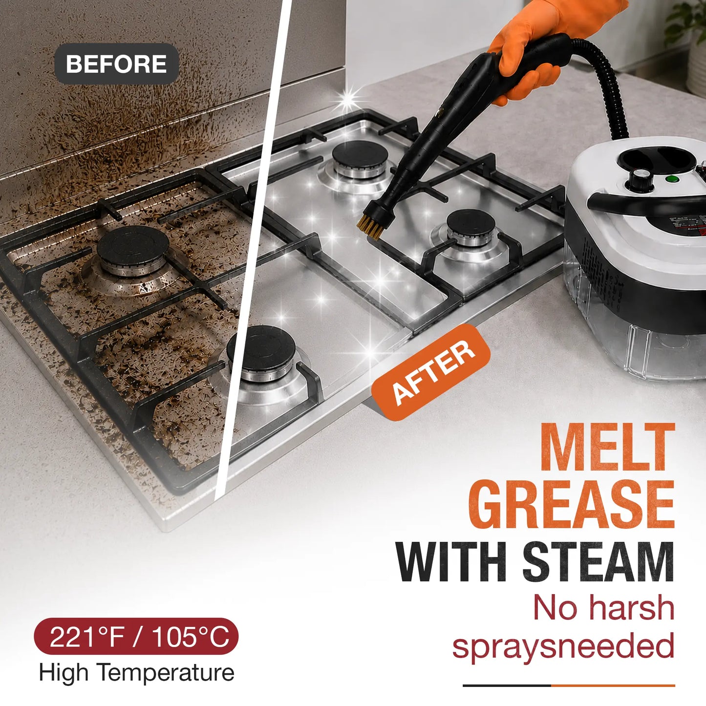 Portable High-Temperature Steam Cleaner For Deep Home Cleaning