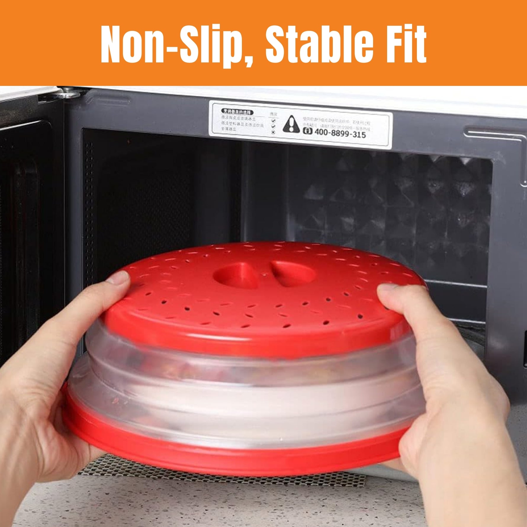 microwave splatter guard stable fit