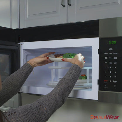 The DoubleWave™ Microwave Plate Stacker (Mini) (10.5 Inch) BPA-free & Dishwasher-safe