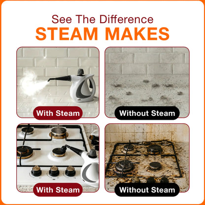 Handheld Steam Cleaner | Chemical-Free Multi-Surface Steamer (12-Piece Kit)