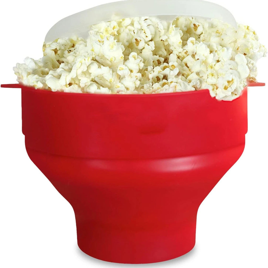Collapsible Silicone Microwave Popcorn Popper - Quick and Easy Way to Make Delicious Popcorn