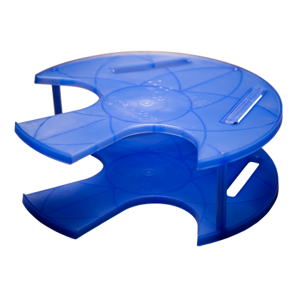 DoubleWave two tiered stand for microwaving two plates at the same time, original size in blue color