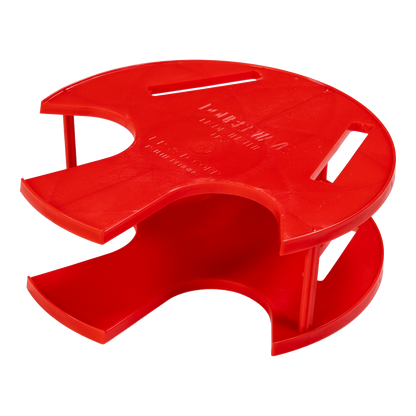 DoubleWave two tiered stand for microwaving two plates at the same time, original size in red color