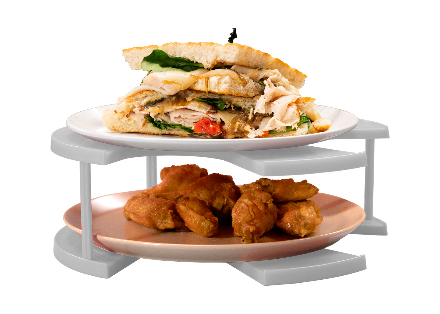 Elevate Your Microwave Game with the 10.5" DoubleWave™ — Your Ultimate Plate Stacker & Food Display Stand